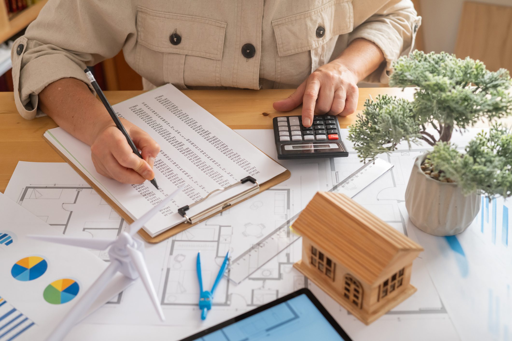 Designing architectural plans with model house
