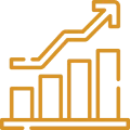 Increasing bar chart illustration